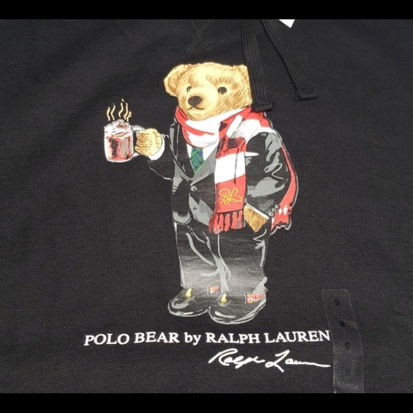 Men’s Polo Cocoa Bear Ralph Lauren L&XL* hoodie - Picture 2 of 2